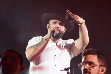 Meksikalı şarkıcı Carin Leon, 31 Ekim 2024 'te İspanya' nın başkenti Madrid 'deki WiZink Center' da konser verdi..