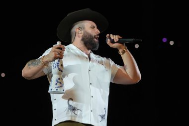 Meksikalı şarkıcı Carin Leon, 31 Ekim 2024 'te İspanya' nın başkenti Madrid 'deki WiZink Center' da konser verdi..