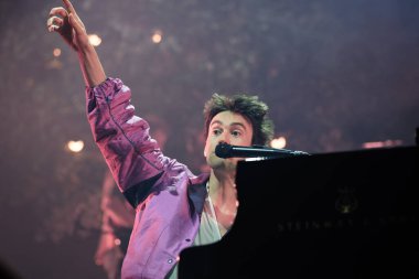 the english singer Jacob Collier during the performance at the WiZink Center, on November 1st, 2024 in Madrid, Spain. clipart