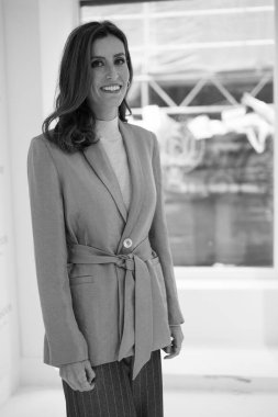 Ana Boyer, Trucco 'nun yeni' Saude 'koleksiyonunu 7 Kasım 2024' te Madrid, İspanya 'daki Amen mağazasında sunar..