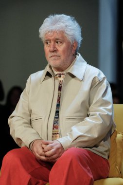 Spanish director Pedro Almodovar will present the book 'The Room Next Door' at the Telefonica Foundation November 11, 2024 Spain clipart