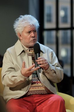 Spanish director Pedro Almodovar will present the book 'The Room Next Door' at the Telefonica Foundation November 11, 2024 Spain clipart