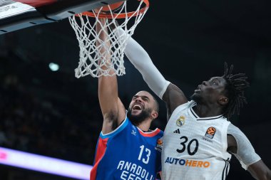 Anadolu Efes takımından Darius Thompson 15 Kasım 2024 tarihinde Madrid 'de Real Madrid ile Anadolu Efes arasında oynanan EuroLeague basketbol maçında
