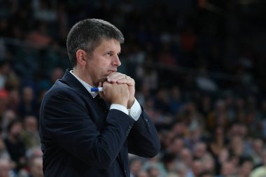 Tomislav Mijatovic of Anadolu Efes during Turkish Airlines EuroLeague basketball match between Real Madrid and Anadolu Efes at Wizink  in Madrid, on 15  November   2024 spain clipart