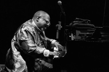 Cyrus Chestnut performs during the JAZZMADRID concert at Conde Duque in Madrid November 17, 2024 Spain