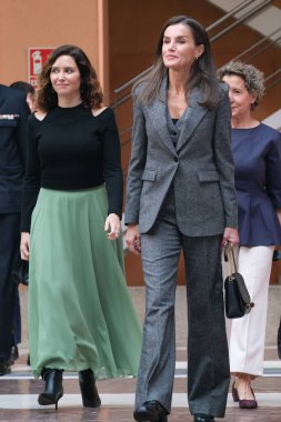 İspanya Kraliçesi Letizia, 20 Kasım 2024 tarihinde İspanya 'nın Madrid kentinde gerçekleştirilen 