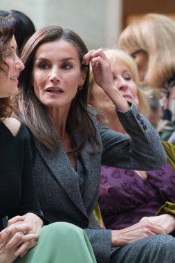 İspanya Kraliçesi Letizia, 20 Kasım 2024 tarihinde İspanya 'nın Madrid kentinde gerçekleştirilen 