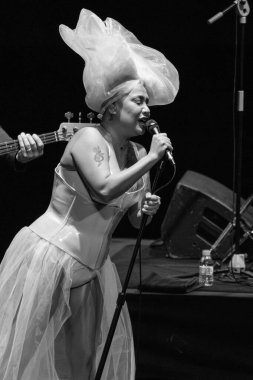 Lady Blackbird performs during the JAZZMADRID concert at Conde Duque in Madrid November 20, 2024 Spain clipart