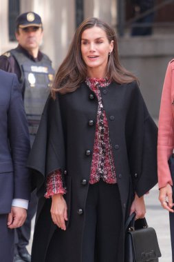 Kraliçe Letiziao İspanya 21 Kasım 2024 tarihinde İspanya 'nın Madrid kentinde düzenlenen 