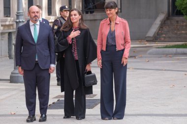 Kraliçe Letiziao İspanya 21 Kasım 2024 tarihinde İspanya 'nın Madrid kentinde düzenlenen 
