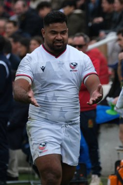 İspanya 'nın 23 Kasım 2024 tarihinde İspanya' nın başkenti Madrid 'deki Estadio Nacional Complutense' de oynanan İspanyol ve ABD milli takımları arasındaki ragbi maçı sırasında oyuncular harekete geçti.