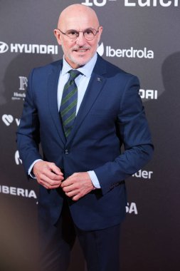 Luis de la Fuente, İspanya 'nın Madrid şehrinde bulunan Neptuno Sarayı' nda 2024 AS del Deporte ödüllerine katıldı.