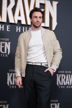 Aaron Taylor-Johnson Madrid 'de 3 Aralık 2024' te İspanya 'nın Madrid kentinde 