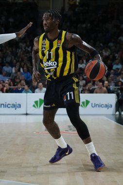 Nigel Hayes Davis  of Fenerbahce Istanbul  during the Turkish Airlines EuroLeague Regular Season Round 14 match between Real Madrid and Fenerbahce Beko Istanbul at WiZinkCenter on December 05 2024 in Madrid Spain clipart