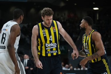 Nicolo Melli of Fenerbahce Istanbul  during the Turkish Airlines EuroLeague Regular Season Round 14 match between Real Madrid and Fenerbahce Beko Istanbul at WiZinkCenter on December 05 2024 in Madrid Spain clipart