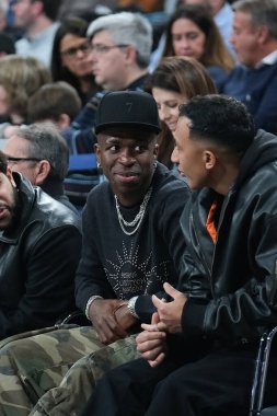 Vincius Jr., Real Madrid ile Fenerbahçe İstanbul arasındaki Türk Hava Yolları EuroLeague sırasında, 05 Aralık 2024 tarihinde İspanya 'nın Madrid kentinde WiZink Center' da