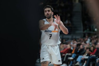 Facu Campazzo  player of Real Madrid at WiZink Center during the Real Madrid v Unicaja -Liga Endesa match on  08 December  2024 in Madrid Spain clipart