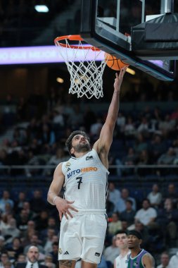 Facu Campazzo  player of Real Madrid at WiZink Center during the Real Madrid v Unicaja -Liga Endesa match on  08 December  2024 in Madrid Spain clipart