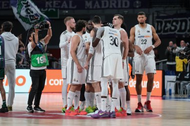 Real Madrid oyuncusu Edy Tavares, Real Madrid - Unicaja maçı sırasında WiZink Center 'da 8 Aralık 2024 tarihinde Madrid İspanya' da oynanmıştır.