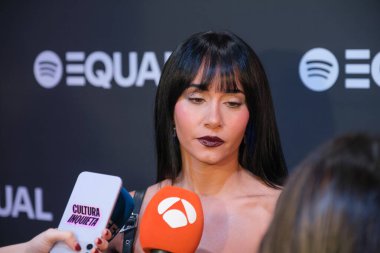 Aitana, 10 Aralık 2024 'te Madrid' deki Yeşil Bahçe 'deki Spotify Gala yardım derneğinin fotoğraf çekimine katıldı.