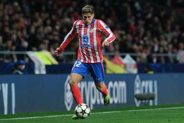 Atletico de Madrid 'den Giuliano Simeone UEFA Şampiyonlar Ligi maçında Atletico de Madrid ile Slovan Bratislava arasında 11 Aralık' ta Madrid Metropolitano Stadyumu 'nda oynanan karşılaşmada