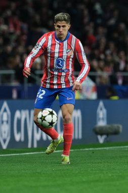 Atletico de Madrid 'den Giuliano Simeone UEFA Şampiyonlar Ligi maçında Atletico de Madrid ile Slovan Bratislava arasında 11 Aralık' ta Madrid Metropolitano Stadyumu 'nda oynanan karşılaşmada