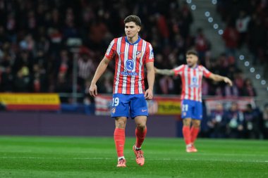 Atletico de Madrid 'den Julian Alvarez UEFA Şampiyonlar Ligi maçında Atletico de Madrid ile Slovan Bratislava arasında 11 Aralık' ta Madrid 'deki Metropolitano Stadyumu' nda oynanan karşılaşmada