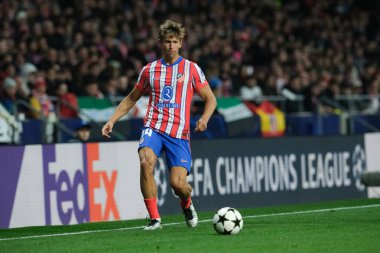 Atletico de Madrid 'den Marcos Llorente UEFA Şampiyonlar Ligi karşılaşmasında Atletico de Madrid ile Slovan Bratislava arasında 11 Aralık' ta Madrid Metropolitano Stadyumu 'nda oynanan karşılaşmada