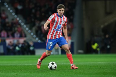 Atletico de Madrid 'den Julian Alvarez UEFA Şampiyonlar Ligi maçında Atletico de Madrid ile Slovan Bratislava arasında 11 Aralık' ta Madrid 'deki Metropolitano Stadyumu' nda oynanan karşılaşmada