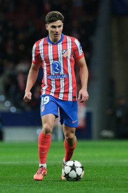 Atletico de Madrid 'den Julian Alvarez UEFA Şampiyonlar Ligi maçında Atletico de Madrid ile Slovan Bratislava arasında 11 Aralık' ta Madrid 'deki Metropolitano Stadyumu' nda oynanan karşılaşmada