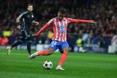 Atletico de Madrid 'den Samuel Lino UEFA Şampiyonlar Ligi karşılaşmasında Atletico de Madrid ile Slovan Bratislava arasında 11 Aralık' ta Madrid 'deki Metropolitano Stadyumu' nda oynanan karşılaşmada