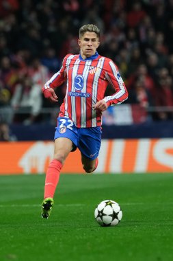 Atletico de Madrid 'den Giuliano Simeone UEFA Şampiyonlar Ligi maçında Atletico de Madrid ile Slovan Bratislava arasında 11 Aralık' ta Madrid Metropolitano Stadyumu 'nda oynanan karşılaşmada