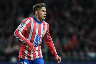 Atletico de Madrid 'den Giuliano Simeone UEFA Şampiyonlar Ligi maçında Atletico de Madrid ile Slovan Bratislava arasında 11 Aralık' ta Madrid Metropolitano Stadyumu 'nda oynanan karşılaşmada