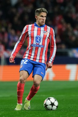 Atletico de Madrid 'den Giuliano Simeone UEFA Şampiyonlar Ligi maçında Atletico de Madrid ile Slovan Bratislava arasında 11 Aralık' ta Madrid Metropolitano Stadyumu 'nda oynanan karşılaşmada