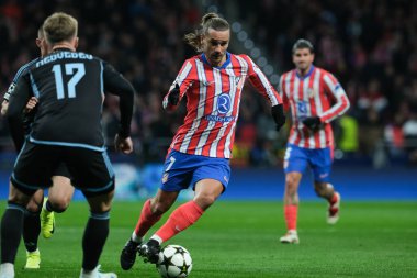 Atletico de Madrid 'den Antoine Griezmann 11 Aralık' ta Madrid Metropolitano Stadyumu 'nda Atletico de Madrid ile Slovan Bratislava arasında oynanan UEFA Şampiyonlar Ligi karşılaşmasında