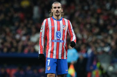 Atletico de Madrid 'den Antoine Griezmann 11 Aralık' ta Madrid Metropolitano Stadyumu 'nda Atletico de Madrid ile Slovan Bratislava arasında oynanan UEFA Şampiyonlar Ligi karşılaşmasında