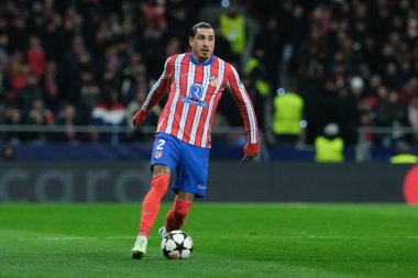 Atletico de Madrid 'den Jose Gimenez UEFA Şampiyonlar Ligi karşılaşmasında Atletico de Madrid ile Slovan Bratislava arasında 11 Aralık' ta Madrid 'deki Metropolitano Stadyumu' nda oynanan karşılaşmada