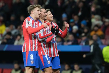 Atletico de Madrid 'den Antoine Griezmann 11 Aralık' ta Madrid Metropolitano Stadyumu 'nda Atletico de Madrid ile Slovan Bratislava arasında oynanan UEFA Şampiyonlar Ligi karşılaşmasında