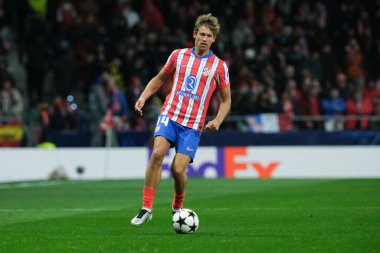 Atletico de Madrid 'den Marcos Llorente UEFA Şampiyonlar Ligi karşılaşmasında Atletico de Madrid ile Slovan Bratislava arasında 11 Aralık' ta Madrid Metropolitano Stadyumu 'nda oynanan karşılaşmada