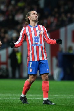 Atletico de Madrid 'den Antoine Griezmann 11 Aralık' ta Madrid Metropolitano Stadyumu 'nda Atletico de Madrid ile Slovan Bratislava arasında oynanan UEFA Şampiyonlar Ligi karşılaşmasında