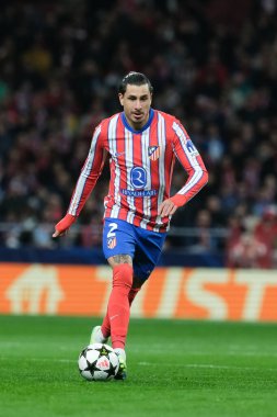 Atletico de Madrid 'den Jose Gimenez UEFA Şampiyonlar Ligi karşılaşmasında Atletico de Madrid ile Slovan Bratislava arasında 11 Aralık' ta Madrid 'deki Metropolitano Stadyumu' nda oynanan karşılaşmada