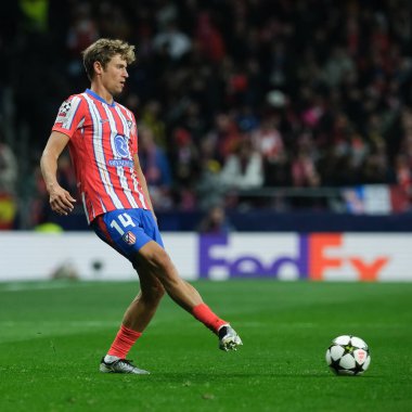 Atletico de Madrid 'den Marcos Llorente UEFA Şampiyonlar Ligi karşılaşmasında Atletico de Madrid ile Slovan Bratislava arasında 11 Aralık' ta Madrid Metropolitano Stadyumu 'nda oynanan karşılaşmada