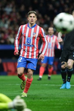 Atletico de Madrid 'den Giuliano Simeone UEFA Şampiyonlar Ligi maçında Atletico de Madrid ile Slovan Bratislava arasında 11 Aralık' ta Madrid Metropolitano Stadyumu 'nda oynanan karşılaşmada
