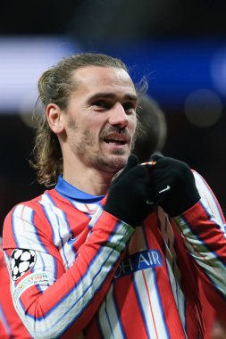 Atletico de Madrid 'den Antoine Griezmann 11 Aralık' ta Madrid Metropolitano Stadyumu 'nda Atletico de Madrid ile Slovan Bratislava arasında oynanan UEFA Şampiyonlar Ligi karşılaşmasında