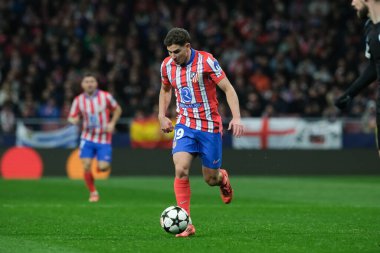 Atletico de Madrid 'den Julian Alvarez UEFA Şampiyonlar Ligi maçında Atletico de Madrid ile Slovan Bratislava arasında 11 Aralık' ta Madrid 'deki Metropolitano Stadyumu' nda oynanan karşılaşmada