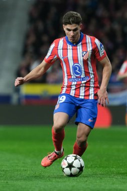 Atletico de Madrid 'den Julian Alvarez UEFA Şampiyonlar Ligi maçında Atletico de Madrid ile Slovan Bratislava arasında 11 Aralık' ta Madrid 'deki Metropolitano Stadyumu' nda oynanan karşılaşmada