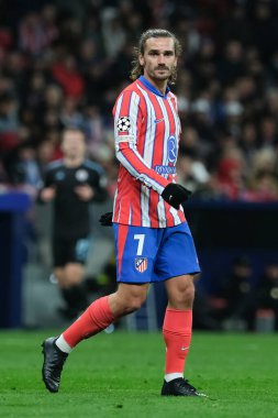 Atletico de Madrid 'den Antoine Griezmann 11 Aralık' ta Madrid Metropolitano Stadyumu 'nda Atletico de Madrid ile Slovan Bratislava arasında oynanan UEFA Şampiyonlar Ligi karşılaşmasında