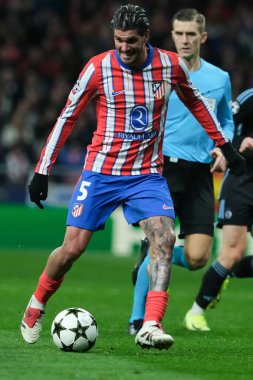 Rodrigo De Paul  of Atletico de Madrid  during the UEFA Champions League match between Atletico de Madrid and Slovan Bratislava at Metropolitano Stadium in Madrid 11 of December  Spain clipart