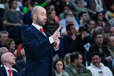 Vassilis Spanoulis during the Turkish Airlines EuroLeague match between Real Madrid and AS Monaco at WiZink Center on 19 December  2024 in Madrid Spain clipart