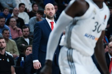 Vassilis Spanoulis, 19 Aralık 2024 tarihinde Madrid 'de oynanan Real Madrid ve AS Monaco EuroLeague karşılaşmasında İspanya' nın başkenti WiZink Center 'da karşılaştı.